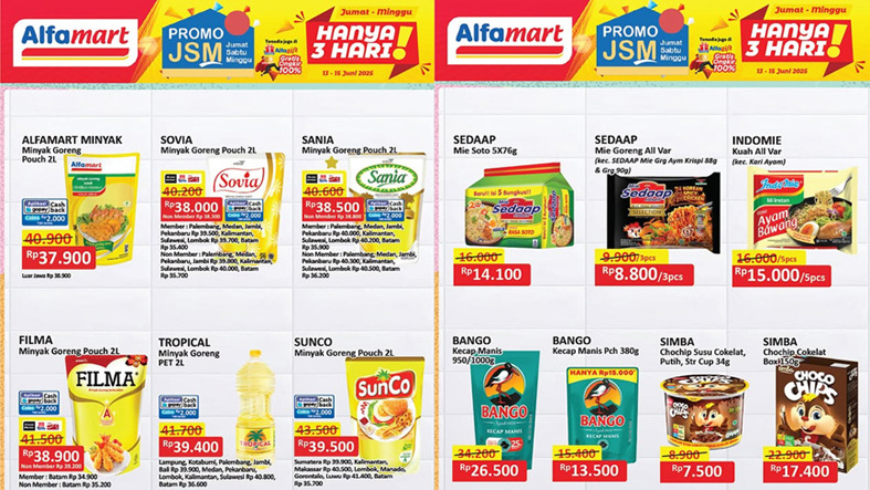 GAS! Promo JSM Alfamart 13–15 Juni 2025, Belanja Hemat Akhir Pekan Cuma di Sini!