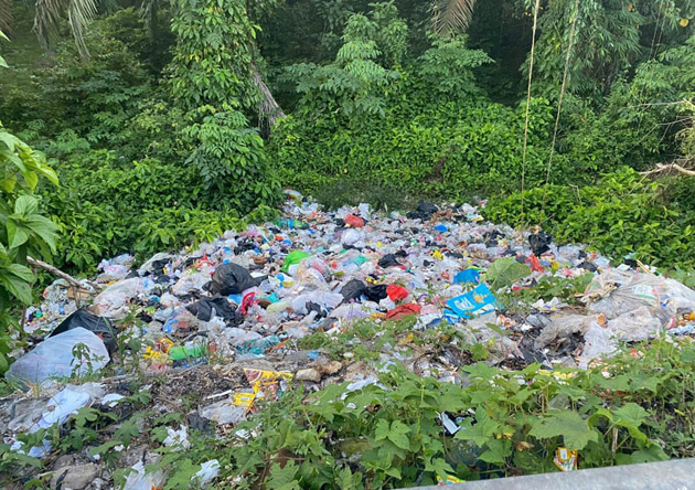 Diduga Dibuang Diam-Diam pada Malam Hari, Sampah Liar Cemari Kawasan Jembatan Taba Pasmah