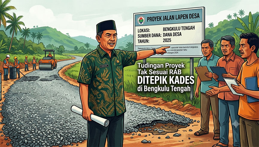 Tudingan Proyek Tak Sesuai RAB Ditepis, Kades: Jangankan Lapen, Aspal Hotmix Saja Bisa Berlubang!
