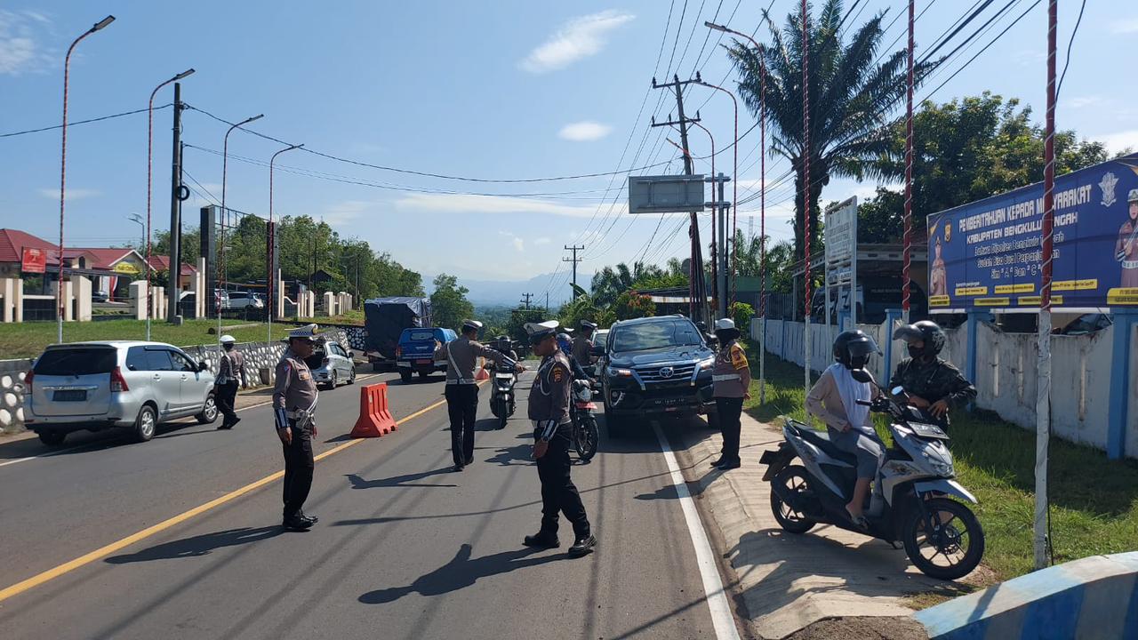 Satlantas Polres Bengkulu Tengah Laksanakan Razia, Temukan Banyak Kendaraan Mati Pajak