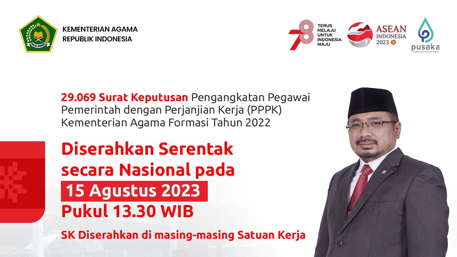 Info Penting! SK PPPK Kemenag Formasi Tahun 2022 Bakal Dibagikan Serentak pada 