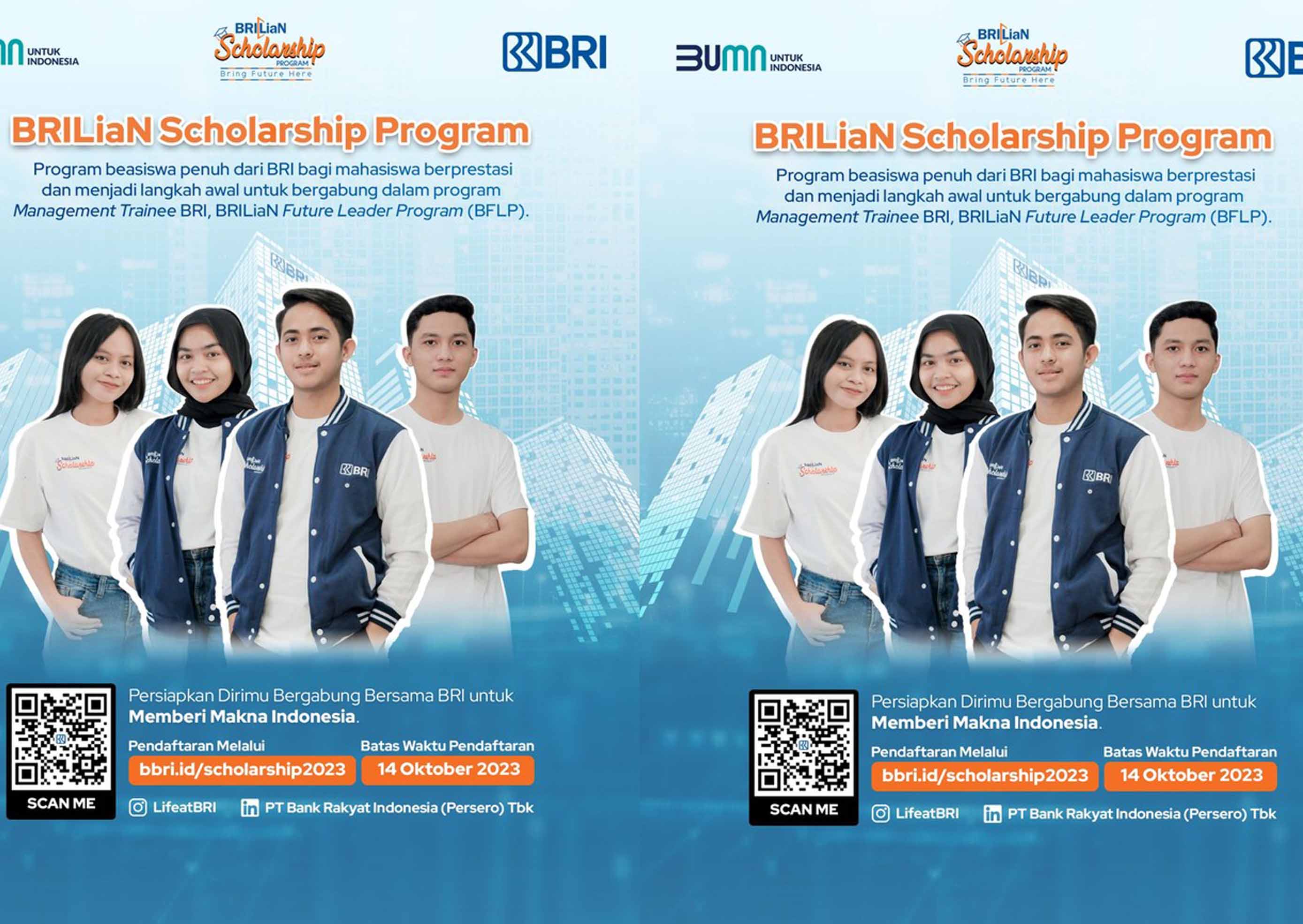 BRILiaN Scholarship 2023 Dibuka, Peluang Karier Bagi Mahasiswa Aktif S-1, Cek Persyaratan dan Link Daftarnya