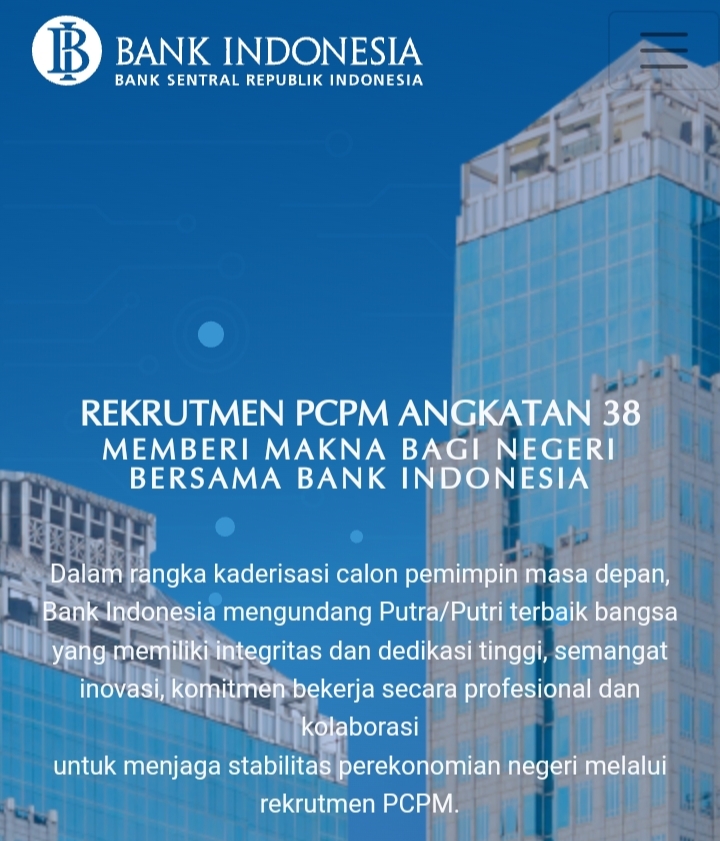 PENGUMUMAN! Bank Indonesia Sedang Buka Lowongan Kerja untuk Lulusan S1 dan S2 Banyak Jurusan, Cek di Sini