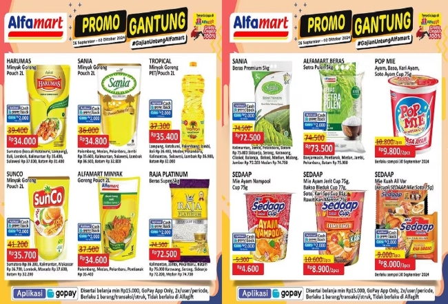 Katalog Promo JSM Alfamart 27-29 September 2024, Spesial Gajian Untung Minyak Goreng Mulai Rp34 Ribuan