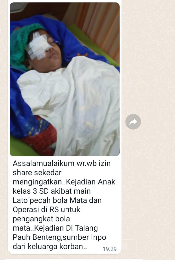 Beredar Foto Bocah Dirawat di RS Korban Lato-lato Disebut-sebut Asal Bengkulu Tengah, Fakta atau Hoaks? 