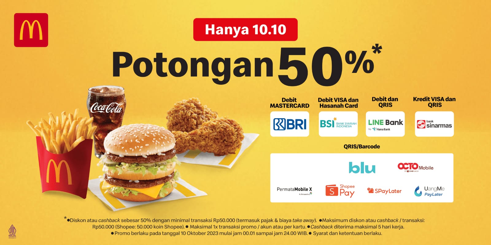 JANGAN LEWATKAN! Promo Spesial 10.10, Bayar Pakai QRIS Blu Dapatkan Cashback 50% Hingga Rp50.000 Hanya di