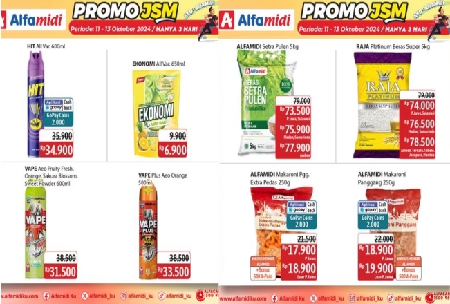 Katalog Promo JSM Alfamidi 11-13 Oktober 2024, Aneka Buah-buahan Mulai Rp1 Ribuan