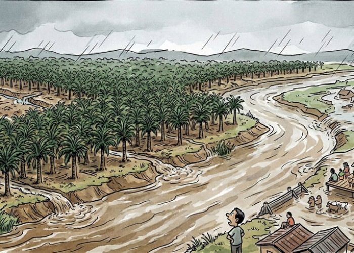 Tanaman Sawit di Bibir Sungai Disorot Walhi, Dinilai Perparah Risiko Banjir