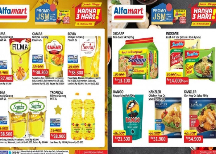 Promo JSM Alfamart 24-26 Januari 2025 Terbaru, Diskon Minyak Goreng Mulai Rp37 Ribuan!