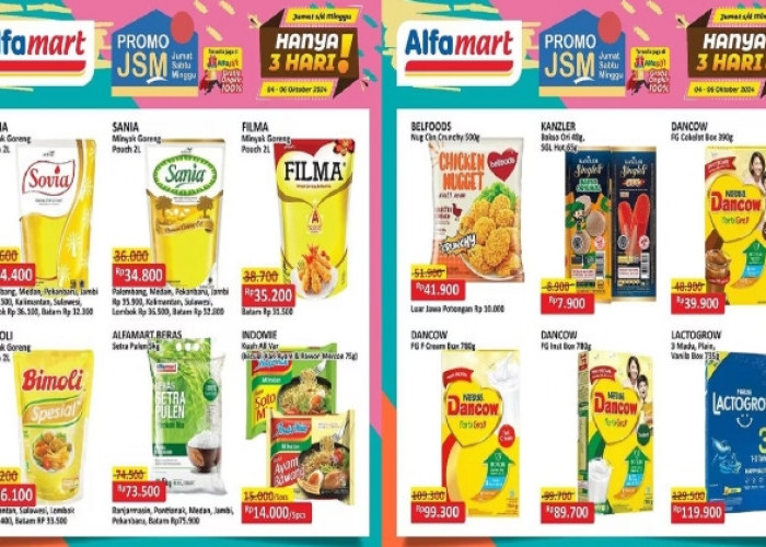 Katalog Promo JSM Alfamart 4-6 Oktober 2024, Minyak Goreng Diskon Mulai Rp34 Ribuan