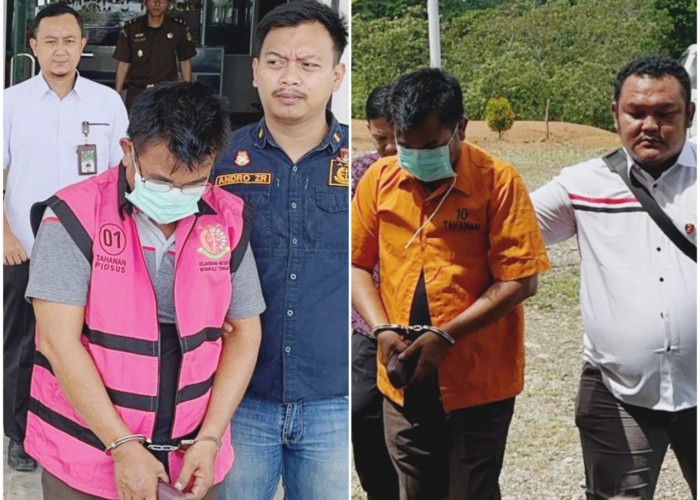 Datang Kenakan Baju Orange, Mantan Pejabat Bengkulu Tengah Tersangka Dugaan Korupsi Tukar Rompi Pink ke Rutan