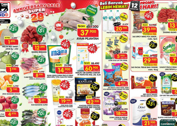 Katalog Promo Superindo Minggu Ini 11–14 Agustus 2025, Kebutuhan Rumah Tangga Banyak Diskon!