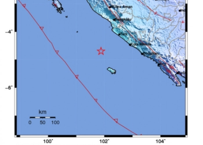 Bengkulu Kembali Diguncang Gempa Bumi, Magnitudo 5,3 Berpusat di 