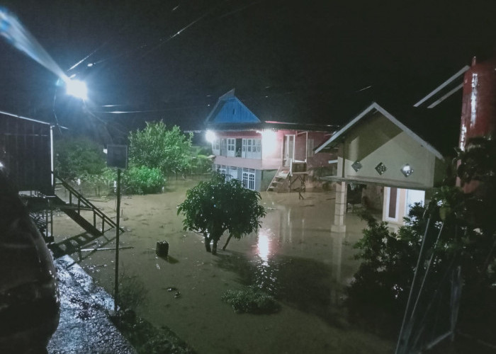 Puluhan Rumah Terendam Banjir, Akses Jalan Nasional Nyaris Lumpuh