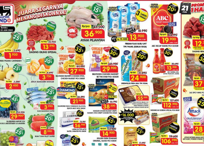 Jangan Lewatkan! Promo JSM Superindo Terbaru 20–22 Juni 2025, Belanja Hemat Menjelang Akhir Bulan!