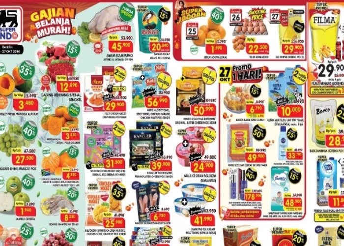 Katalog Promo JSM Superindo 25-27 Oktober 2024 Edisi Gajian Belanja Murah, Kebutuhan Rumah Tangg Banjir Diskon