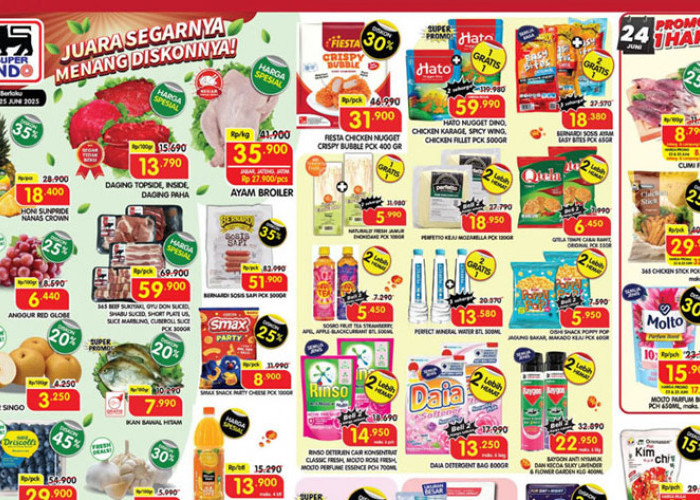 Diskon Gila-Gilaan! Intip Promo Superindo Weekday 23–25 Juni 2025, Belanja Hemat Jelang Akhir Bulan