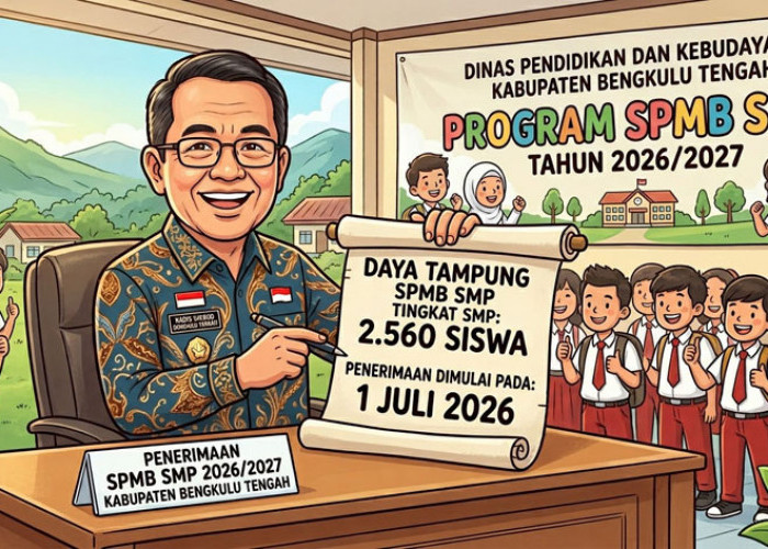 SPMB SMP Bengkulu Tengah Dimulai 1 Juli, Daya Tampung Capai 2.560 Siswa