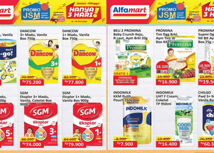Katalog Promo JSM Alfamart 16–18 Mei 2025,  Susu Indomilk Mulai Rp7 Ribuan!