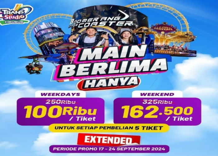 Nikmati Promo Menarik Trans Studio! Diskon Harga Tiket Mulai dari Rp100 Ribuan