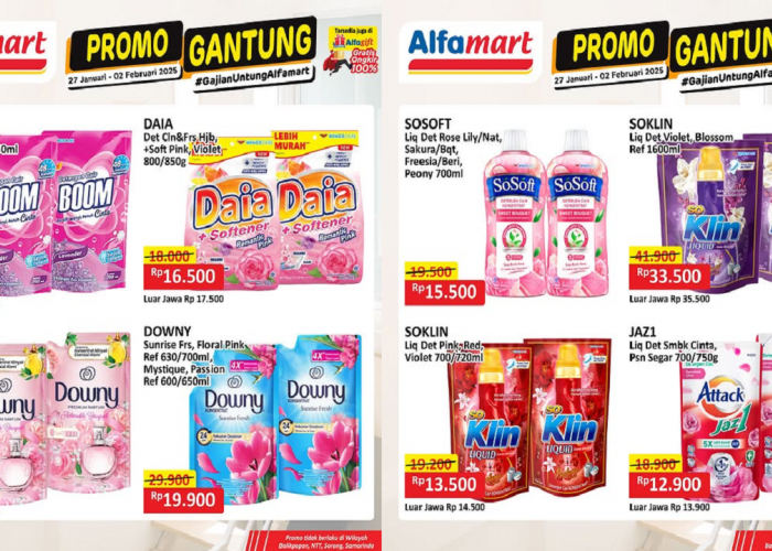 Promo JSM Alfamart 31 Januari-2 Februari 2025: Deterjen Mulai Rp8 Ribuan, Diskon Gede-gedean!