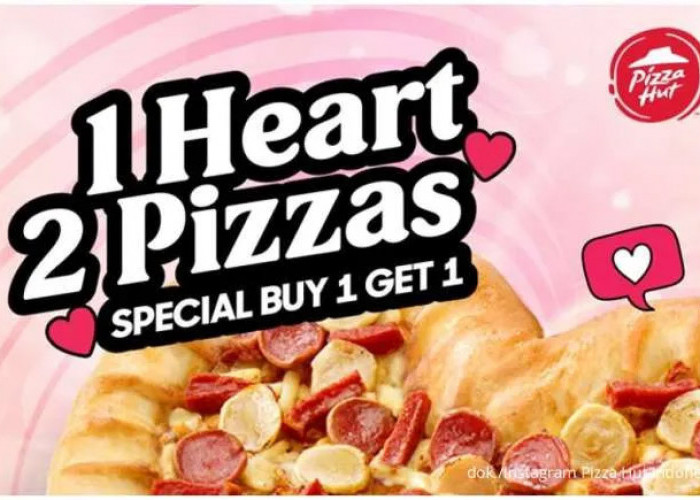 Rayakan Valentine Lebih Manis! Promo Spesial Buy 1 Get 1 Pizza Heart dari Pizza Hut, Cuma 12-14 Februari 2025!