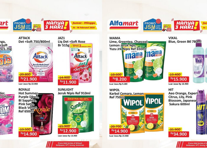 Diskon Hebat! Promo JSM Alfamart 15 Februari 2025, Detergen Boom Hanya Rp8.500