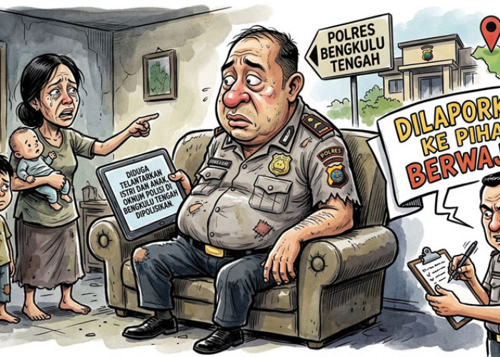 Diduga Telantarkan Istri dan Anak, Oknum Polisi di Bengkulu Tengah Dipolisikan