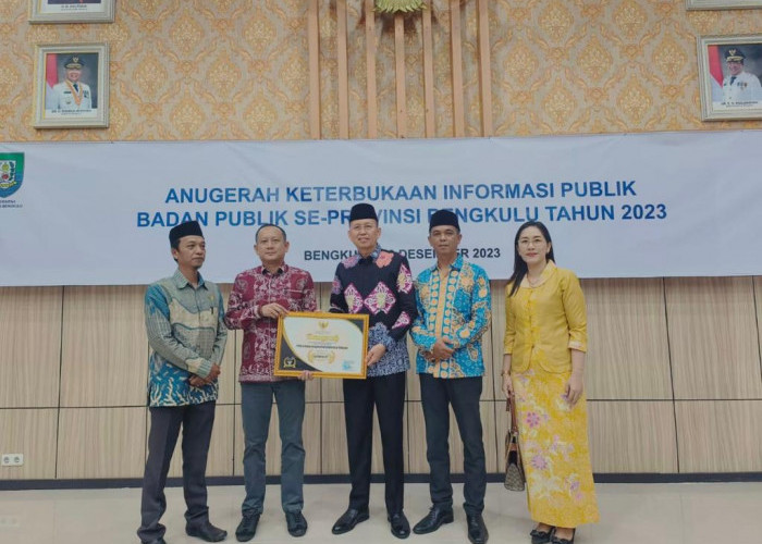 Selamat! PPID Utama Kabupaten Bengkulu Tengah Dinobatkan Badan Publik Informatif