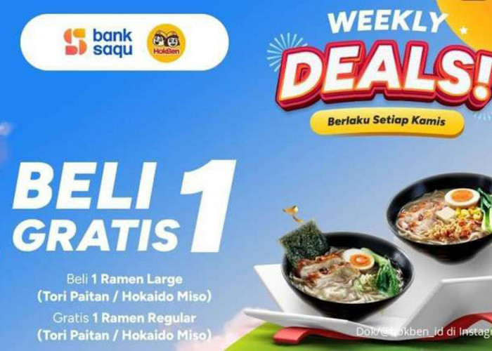 Nikmati Promo HokBen x Bank Saqu Hari Ini, Beli 1 Gratis 1 Setiap Kamis!