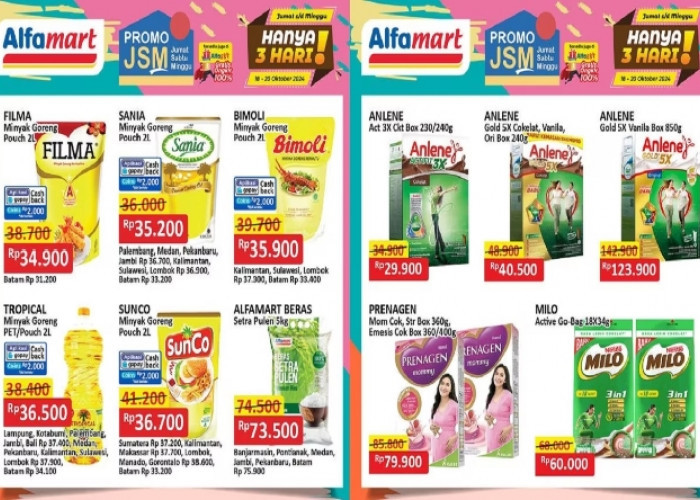 Katalog Promo JSM Alfamart 18-20 Oktober 2024, Banjir Diskon Minyak Goreng dan Susu