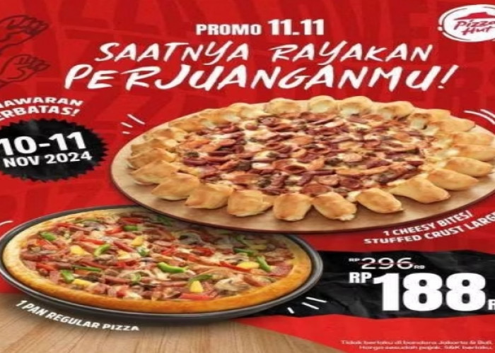 Promo Spesial 11.11 di Pizza Hut dan PHD, Nikmati 1 Pan Pizza Mulai dari Rp 120.000