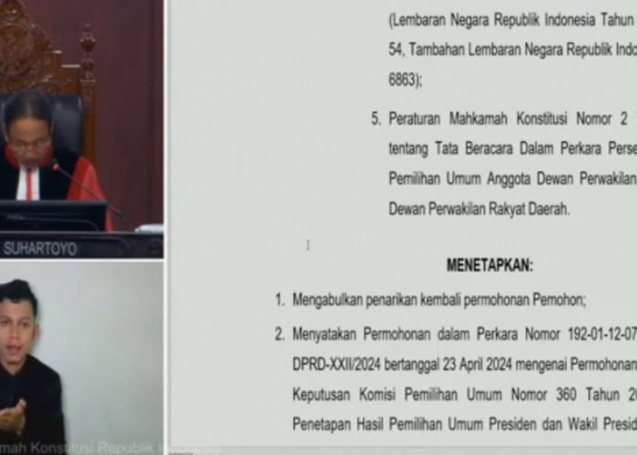 MK Putuskan Perkara PHPU Pileg DPRD Kabupaten Bengkulu Tengah Dapil 3, Ini Bunyinya 
