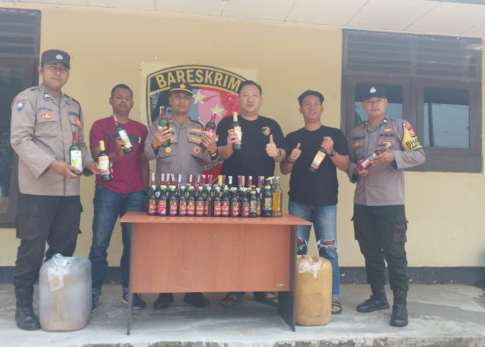 Dua Desa Ini Jadi Sasaran Operasi Pekat Nala, Puluhan Botol Miras dan Minuman Tuak Diamankan