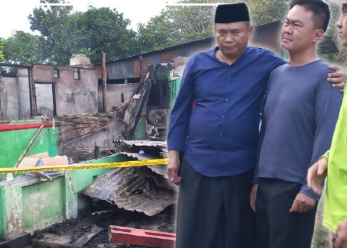 Dikunjungi Rachmat Riyanto, Tangisan Perangkat Desa Pekik Nyaring Korban Kebakaran Pecah