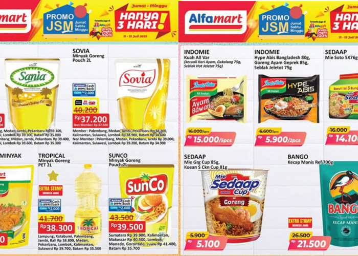 Jangan Lewatkan! Promo JSM Alfamart 11–13 Juli 2025: Belanja Hemat, Diskon Melimpah!