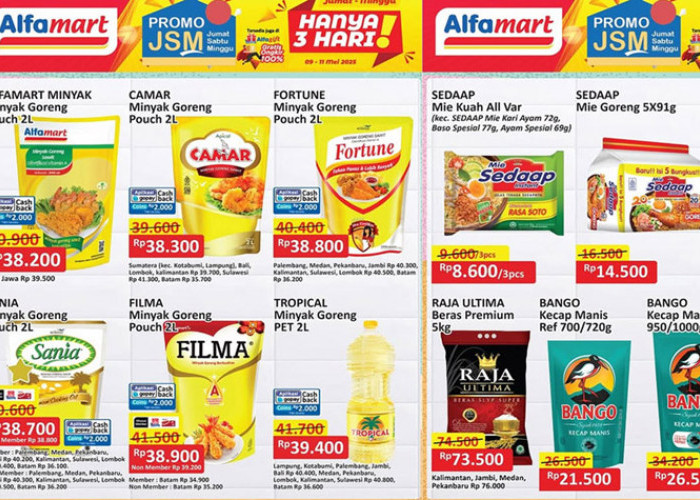 Serbu Promo JSM Alfamart 9–11 Mei 2025, Minyak Goreng Cuma Rp38 Ribuan dan Diskon Seru Lainnya!
