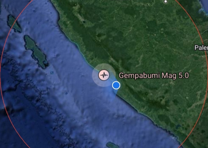 Gempa Bumi Berkekuatan Magnitudo 5,0 Guncang Bengkulu di Malam Minggu