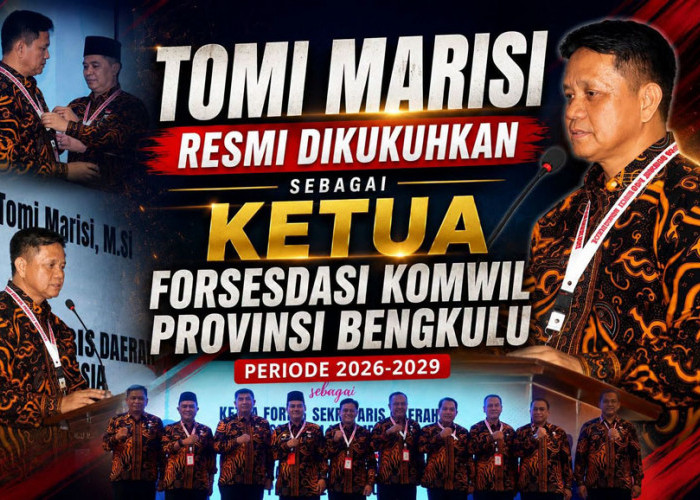 Sah! Sekda Benteng Tomi Marisi Resmi Dikukuhkan Jadi Ketua FORSESDASI Provinsi Bengkulu