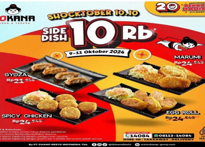 Promo 10.10 Gokana Shocktober, Ada Paket Serba Rp10.000 Hingga Diskon 20%