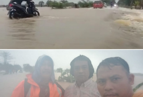 Banjir, Pengendara Diimbau Hindari Jalan Raya Sri Kuncoro