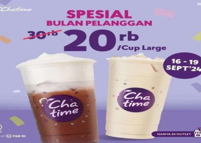 Promo Chatime 16-19 September 2024, Pilih Hazelnut Milk Tea atau Choco Mousse Hanya Rp20 Ribu