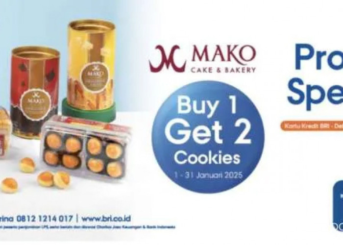 Promo Spesial Mako Bakery x BRI: Buy 1 Get 2 Selama Januari 2025!