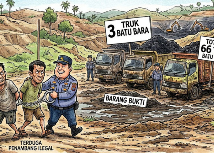 Tiga Truk dan 66 Ton Batubara Diamankan, Dua Orang Jadi Tersangka Dugaan Penambangan Ilegal