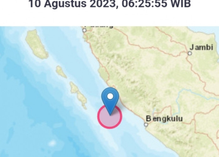 Gempa Bumi Guncang Mukomuko Pagi Ini Kamis 10 Agustus 2023, Magnitudo