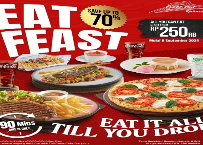 Promo Spesial 9.9 Pizza Hut! Quertza Pizza Rp99 Ribu, All You Can Eat Diskon 70 Persen