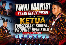 Sah! Sekda Benteng Tomi Marisi Resmi Dikukuhkan Jadi Ketua FORSESDASI Provinsi Bengkulu
